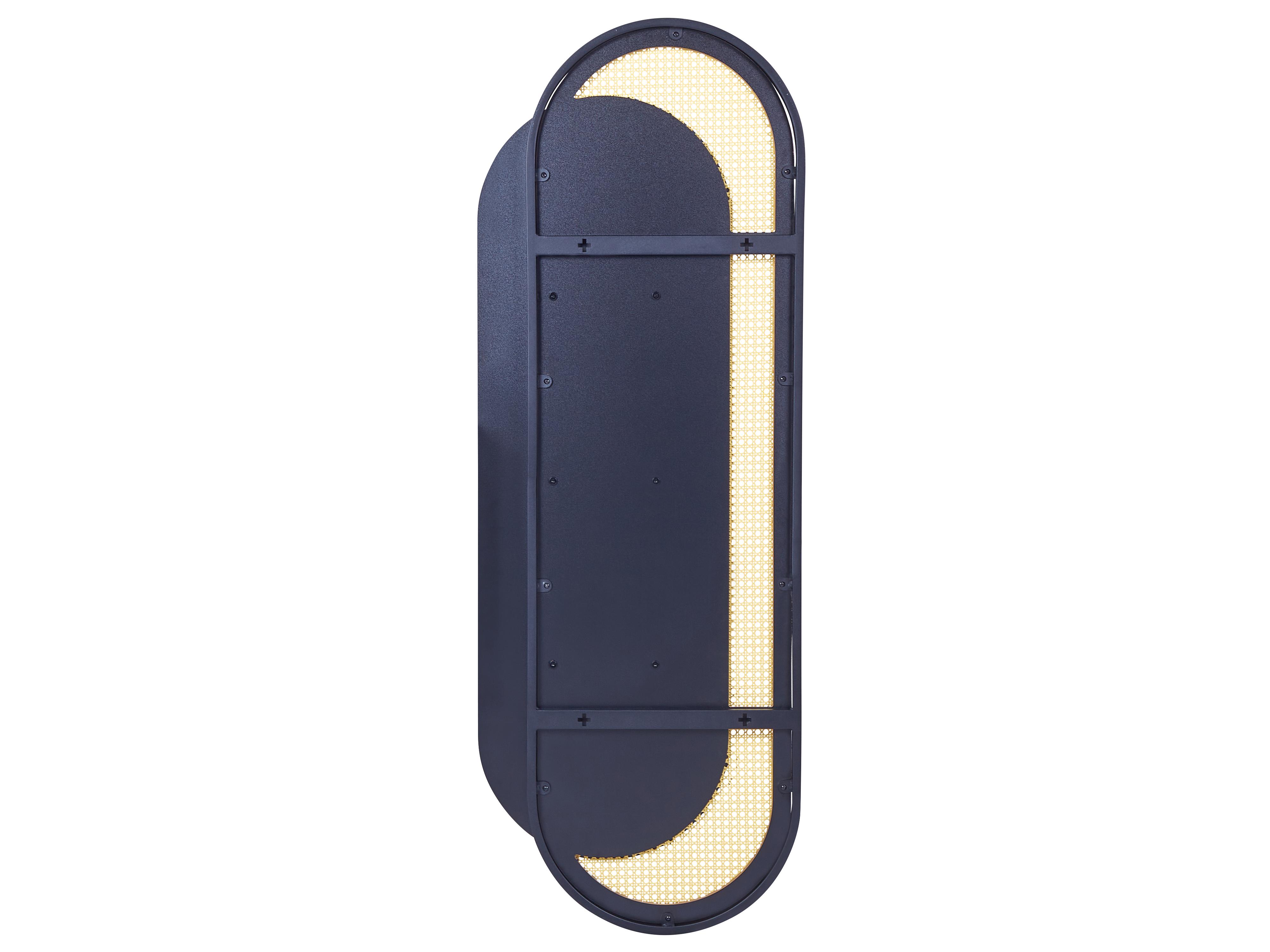 Wandspiegel CREIL 51 cm 143 cm PE rotan Natuurlijk