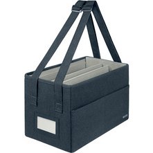 Sacoche Desk Sharing, en tissu, gris velours