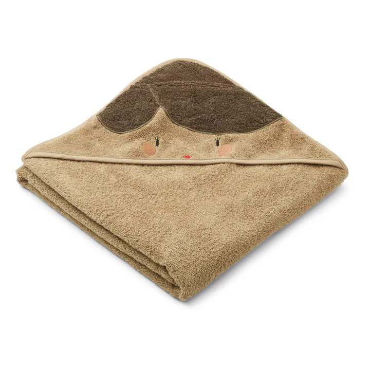 Liewood Cape de bain Augusta en éponge de coton bio | Brun