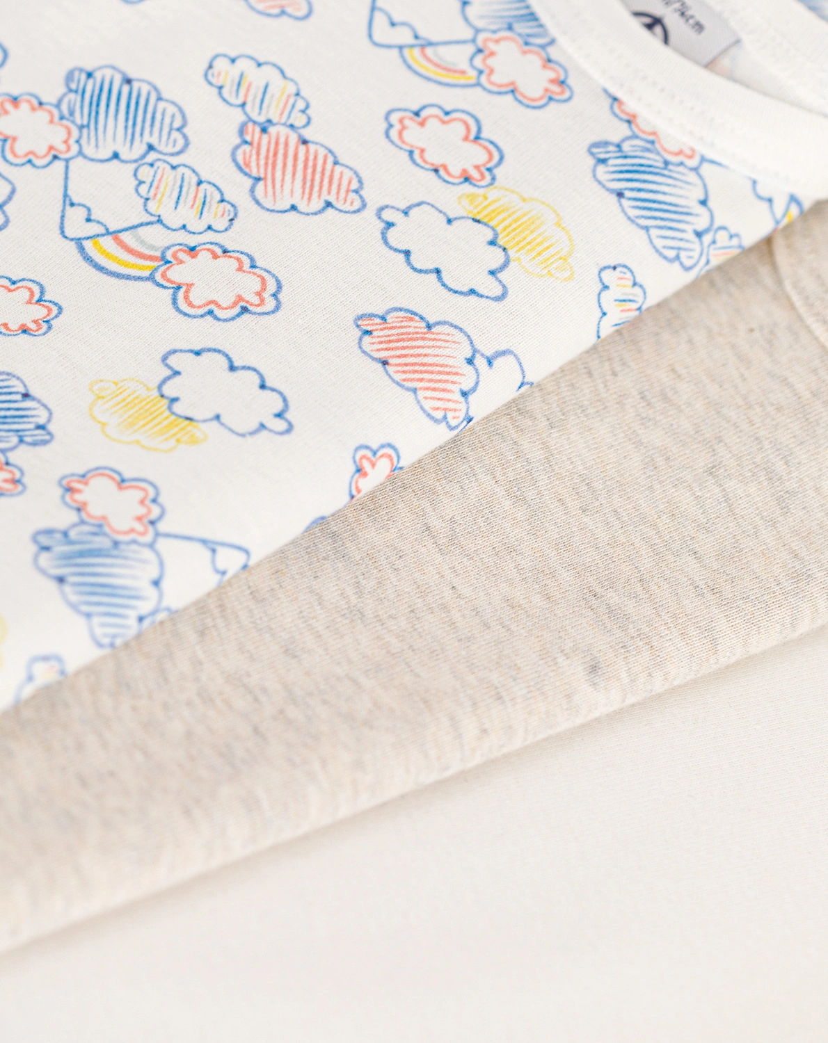 Kurzarm-Body CLOUDS 3er Pack in marshmallow