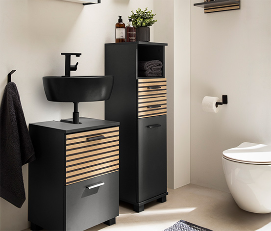 Highboard »Katta«, 1 Tür, 2 Schubladen, anthrazit