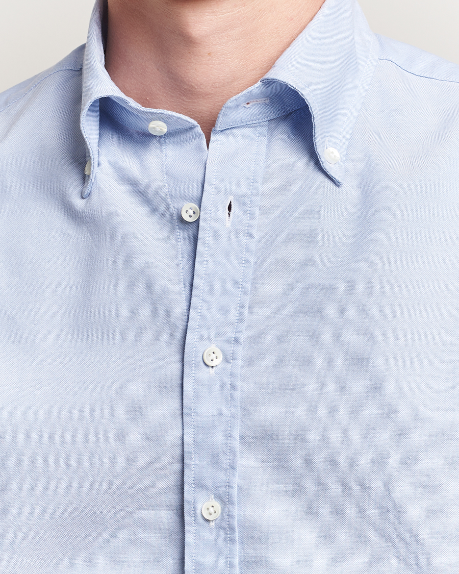Stenströms Regular Fit Oxford Shirt Light Blue