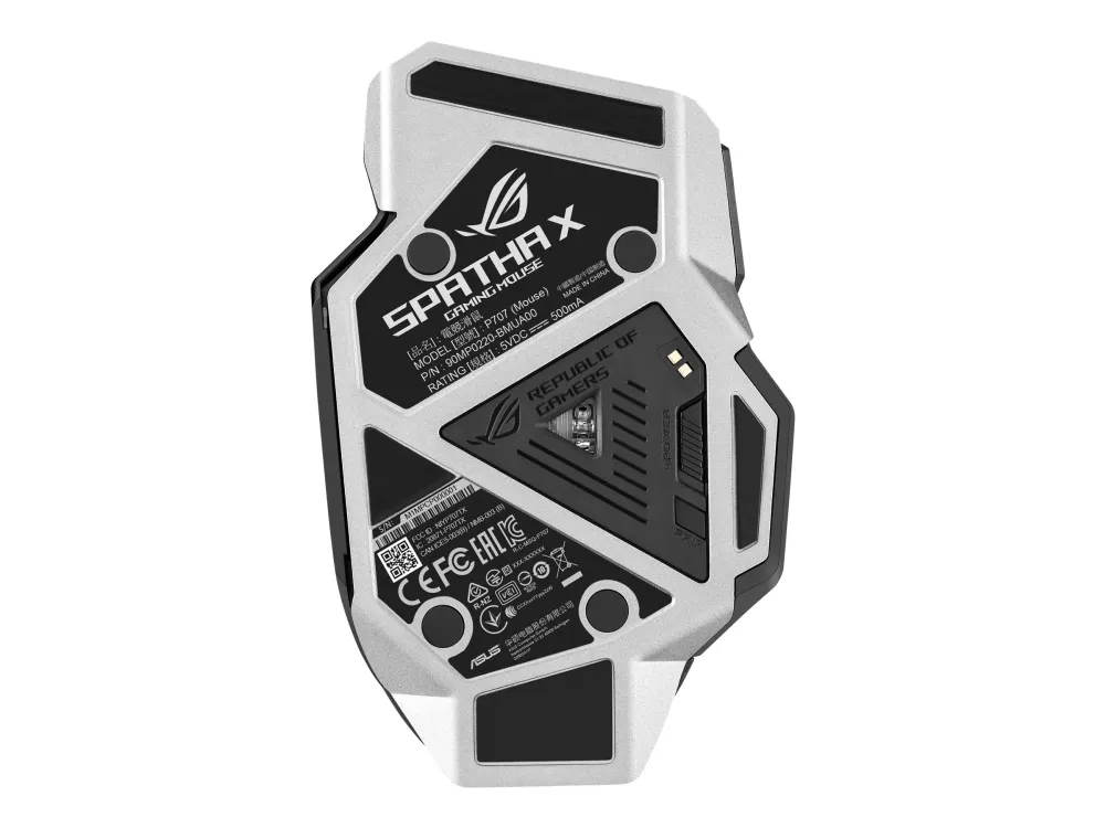 ASUS ROG Spatha X - Mus - højrehåndet - optisk - 12 knapper - trådløs, kablet - USB, 2.4 GHz - sort