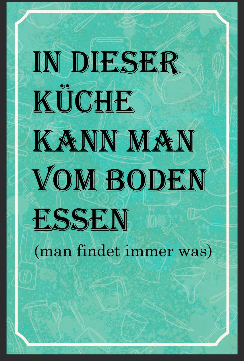 queence Metallbild »Küche« Schriftzug | Schriftzüge 1 Stk. tlg. Stahlschilder