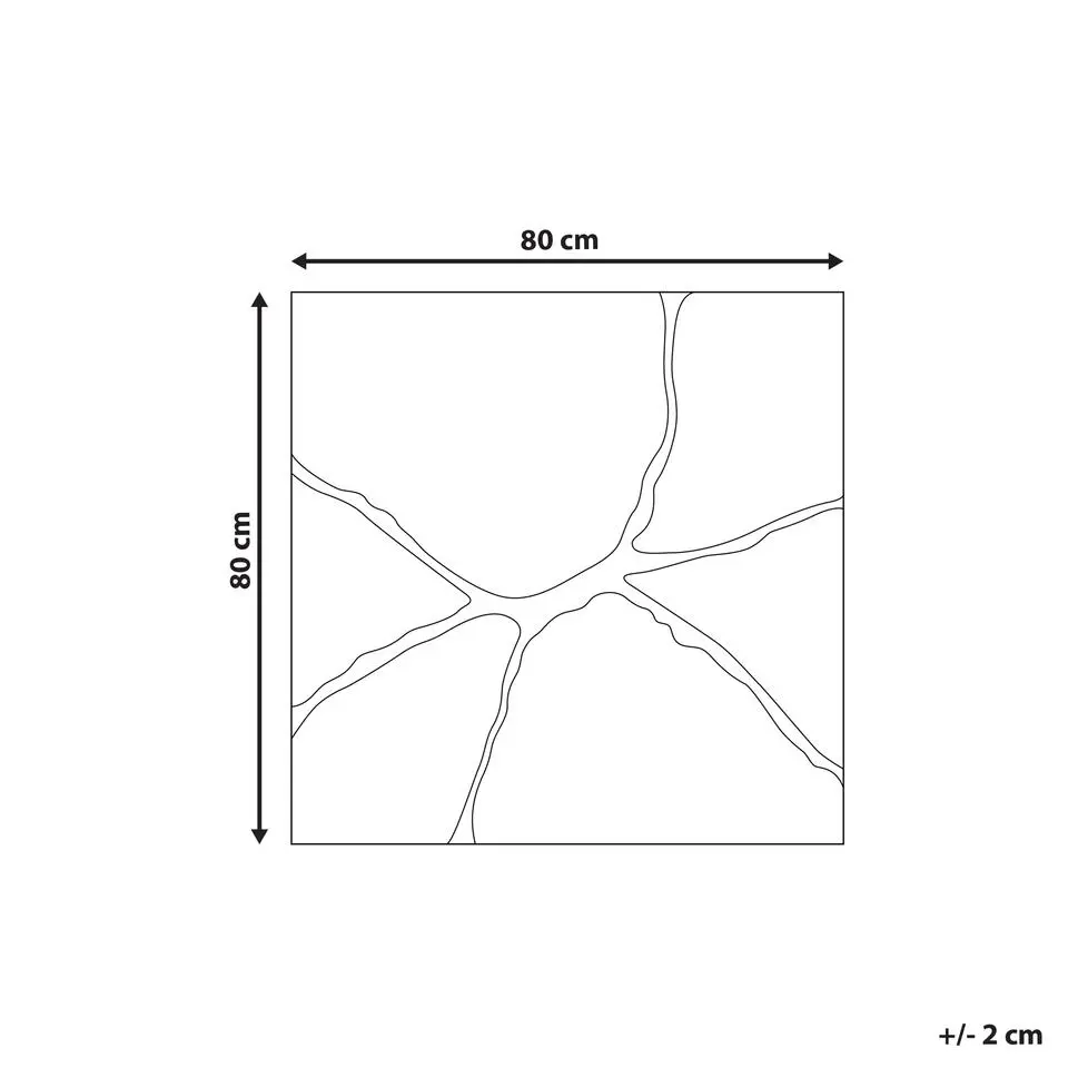POIVRES - Wandspiegel - Goud - 80 x 80 cm - Glas
