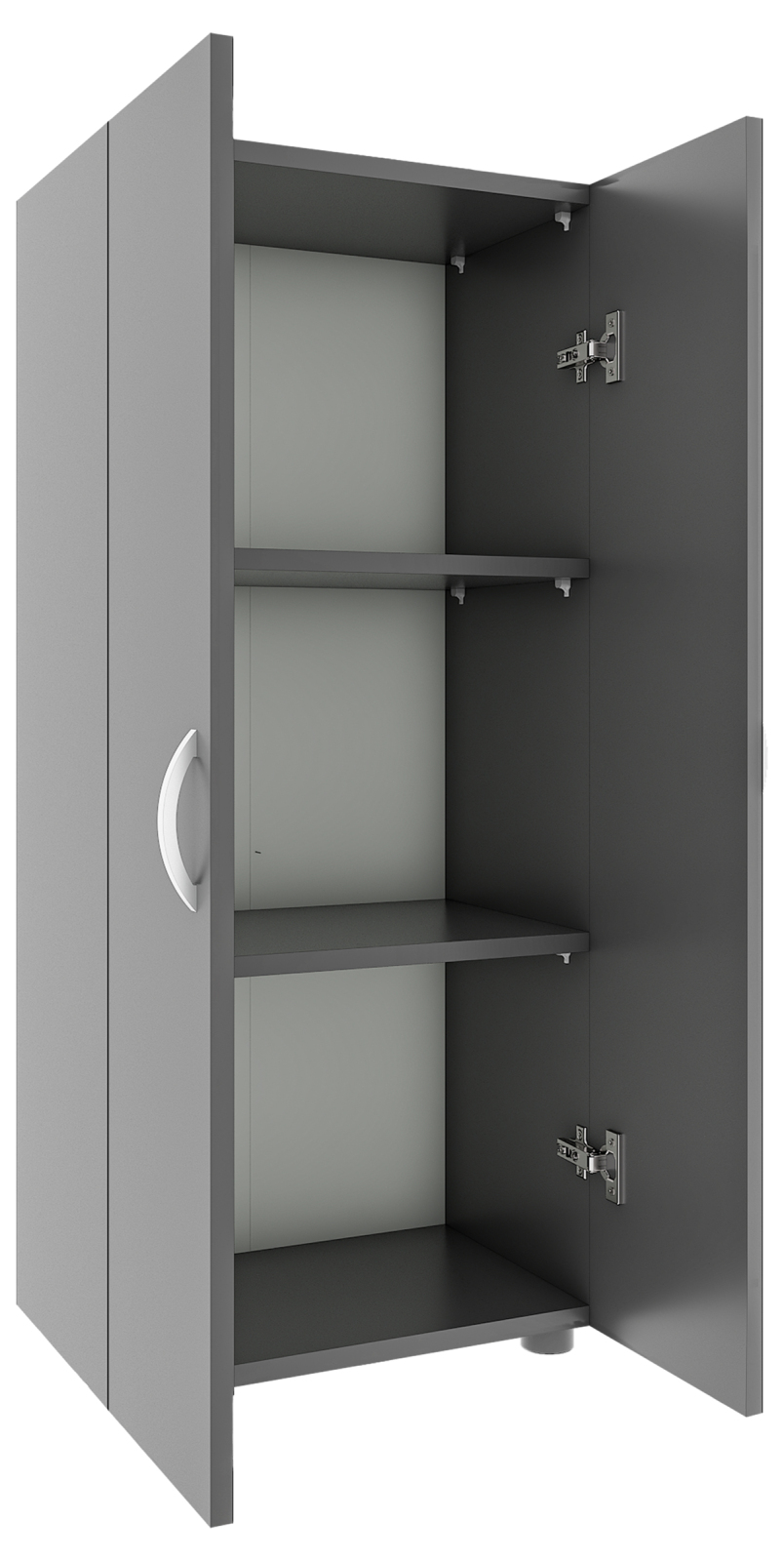 Büroschrank ULAS - anthrazit - 3 Fächer - 49 cm