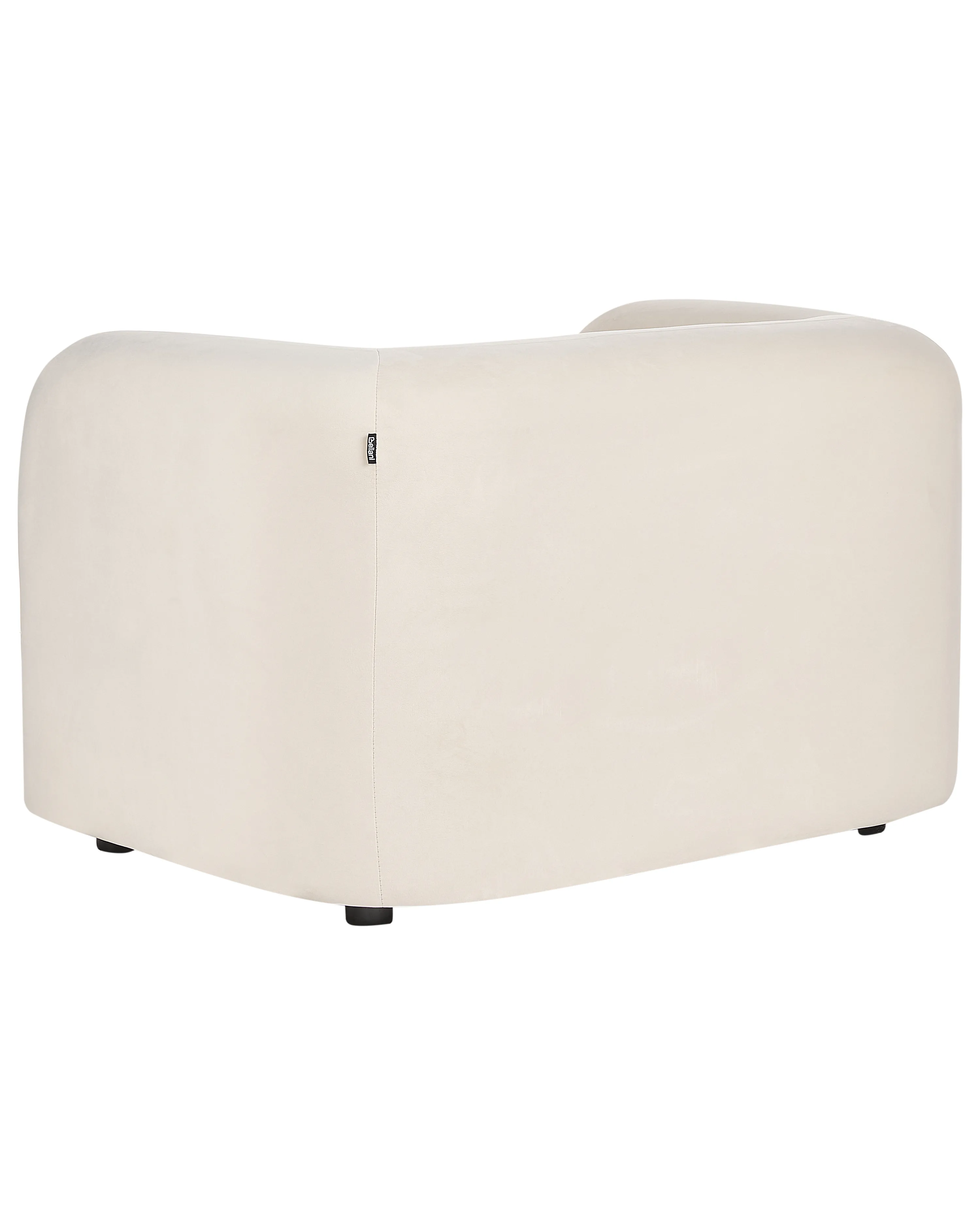 Fauteuil LEIREN Fluweel Gebroken wit
