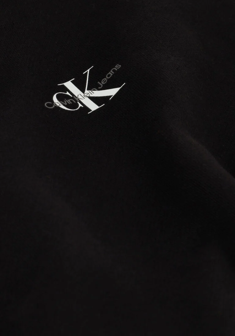 CALVIN KLEIN zwarte calvin klein sweater micro monologo hoodie
