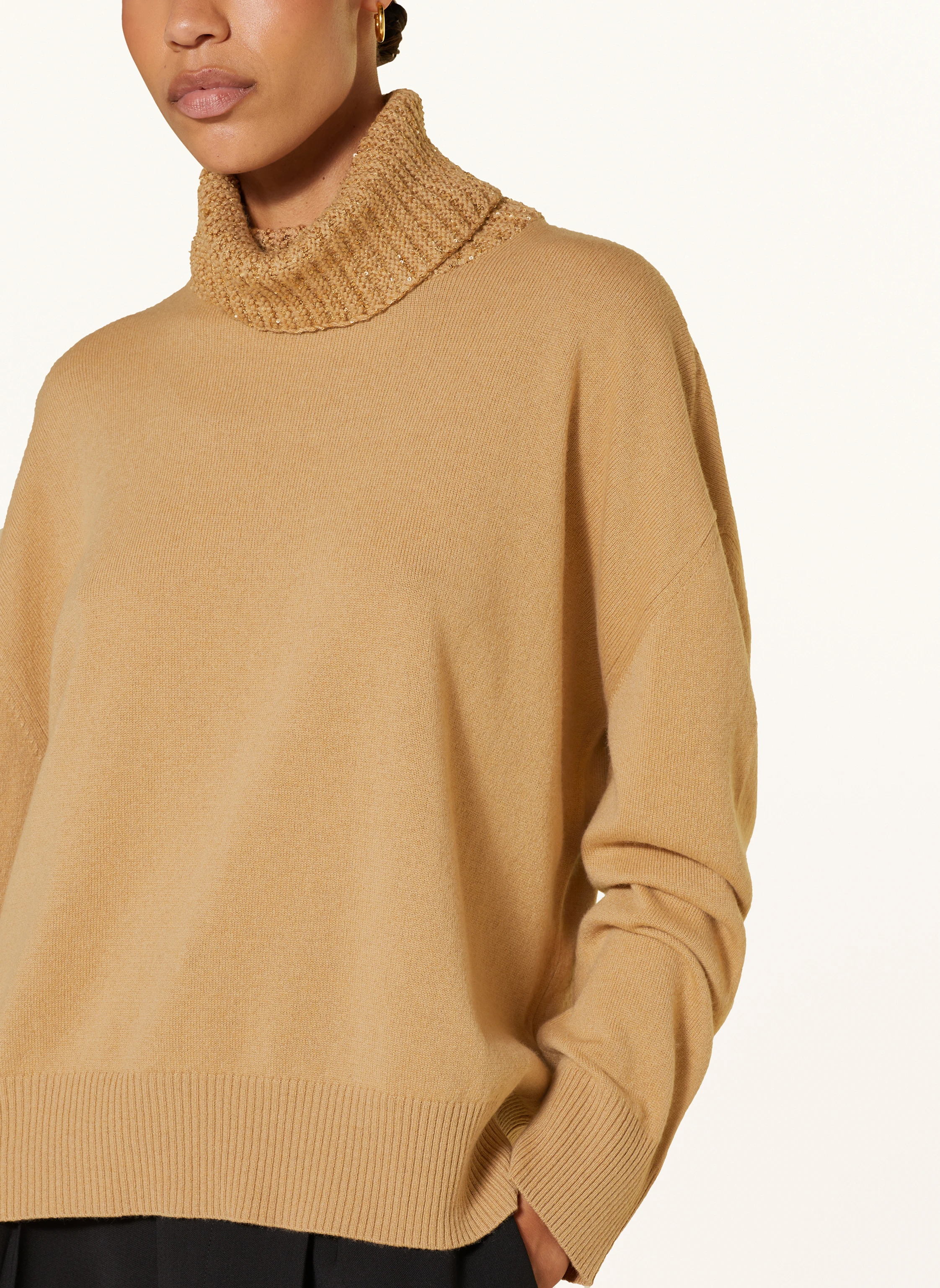 FABIANA FILIPPI Rollkragenpullover mit Pailletten