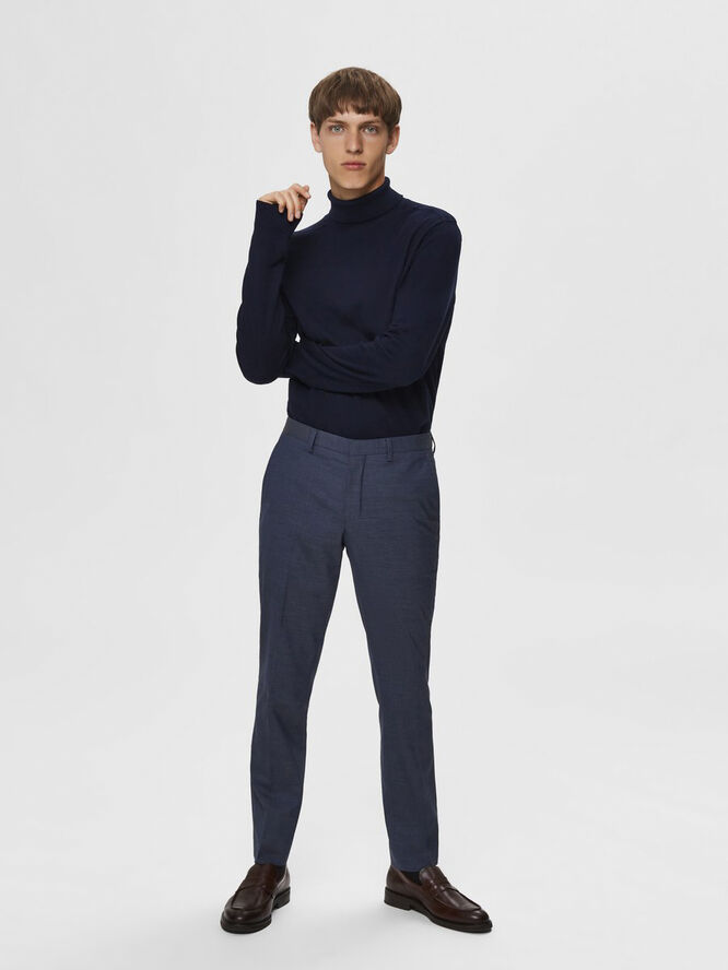Selected Homme SLHBERG ROLL NECK B NOOS Blå