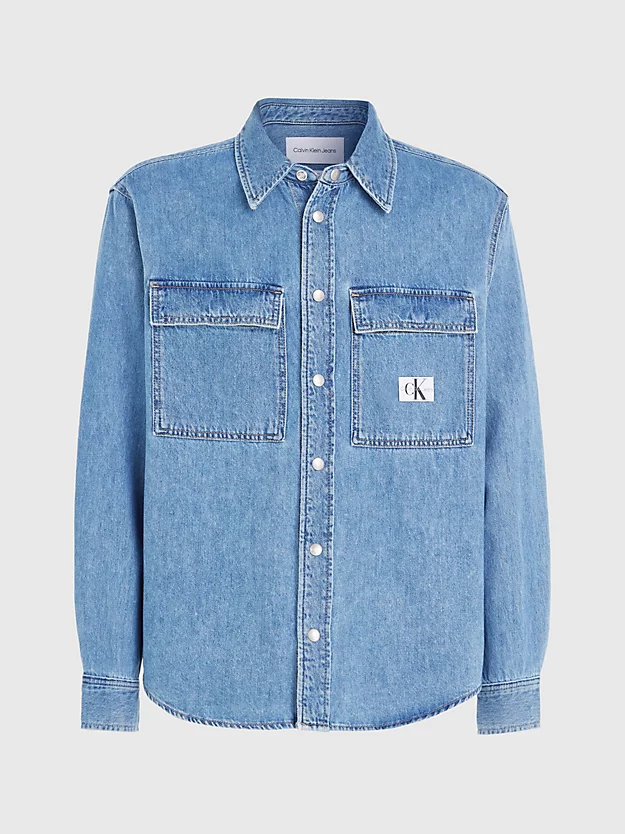 Camisa jeans de corte folgado