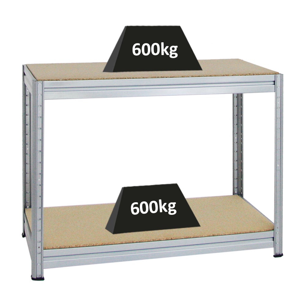 PROREGAL In hoogte verstelbare werkbank Dino HxBxD 90 x 120 x 60 cm Draagvermogen 600 kg Gegalvaniseerd