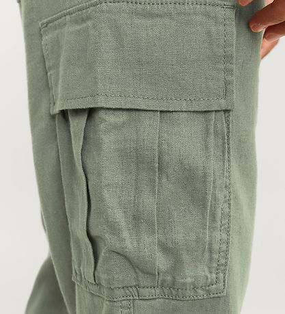Jack & Jones Hosen - Leinen - JpstBill - Cargo - Lorbeerkranz