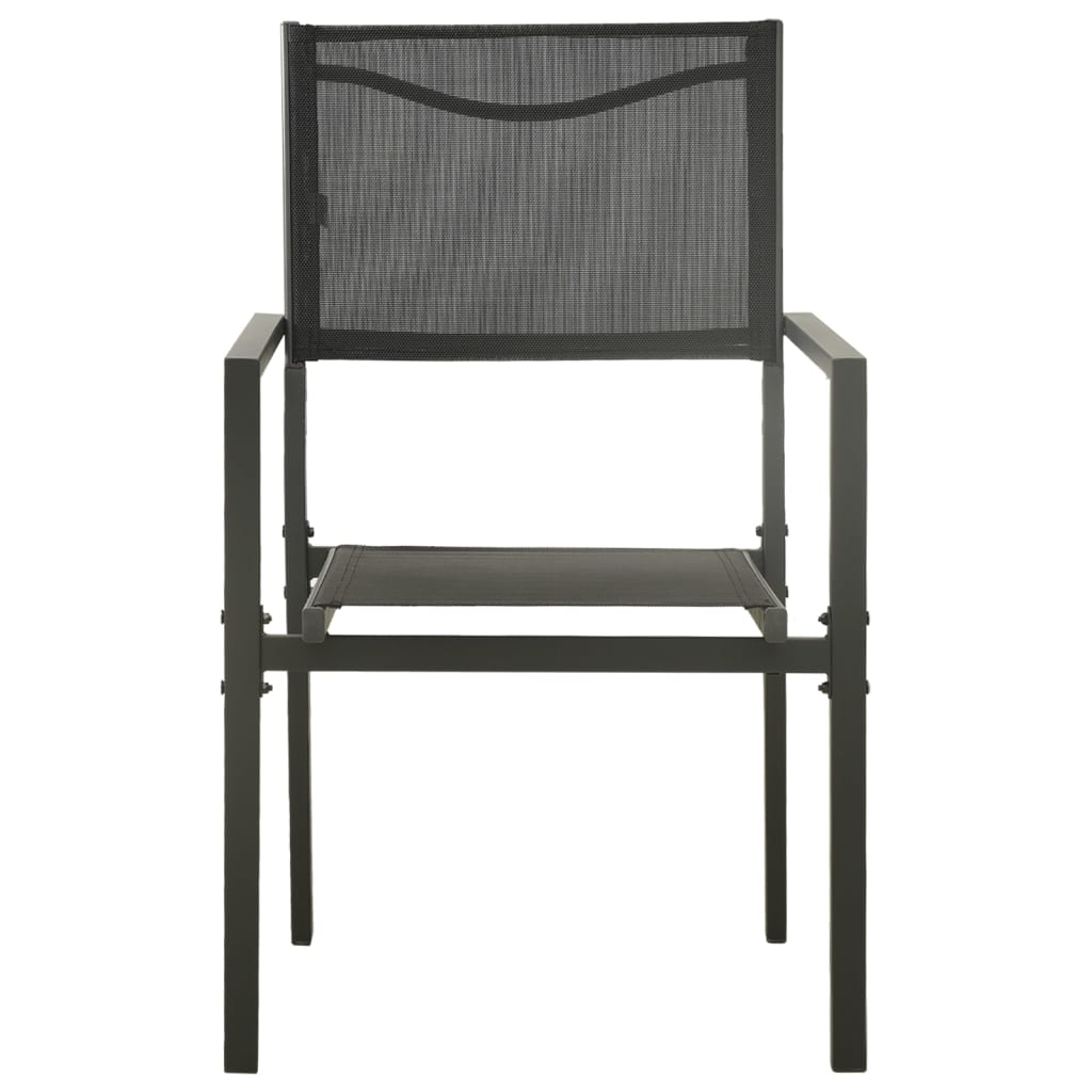 Mobilier de salle à manger d'extérieur 9 pièces acier