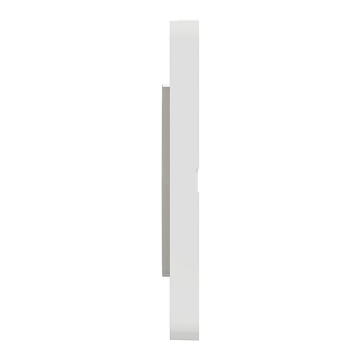 Plaque de finition double Schneider Electric Odace Touch laiton liseré blanc