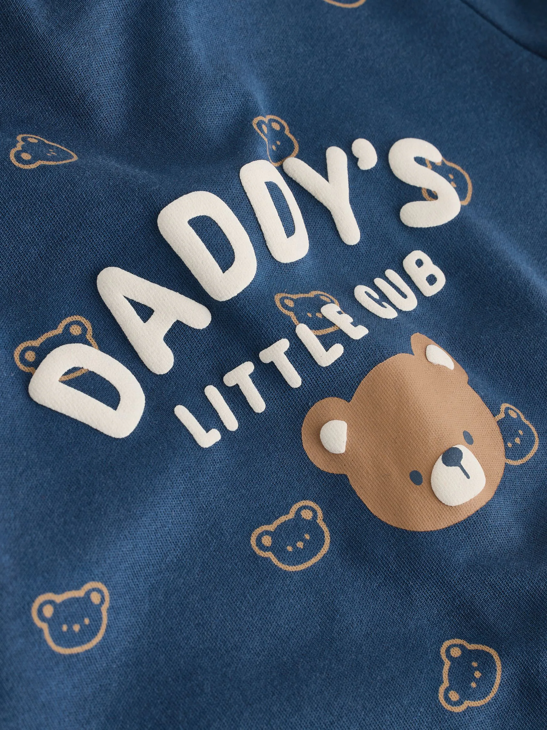 Navy Daddys Little Cub - Baby Family-pyjama (0-2jr)