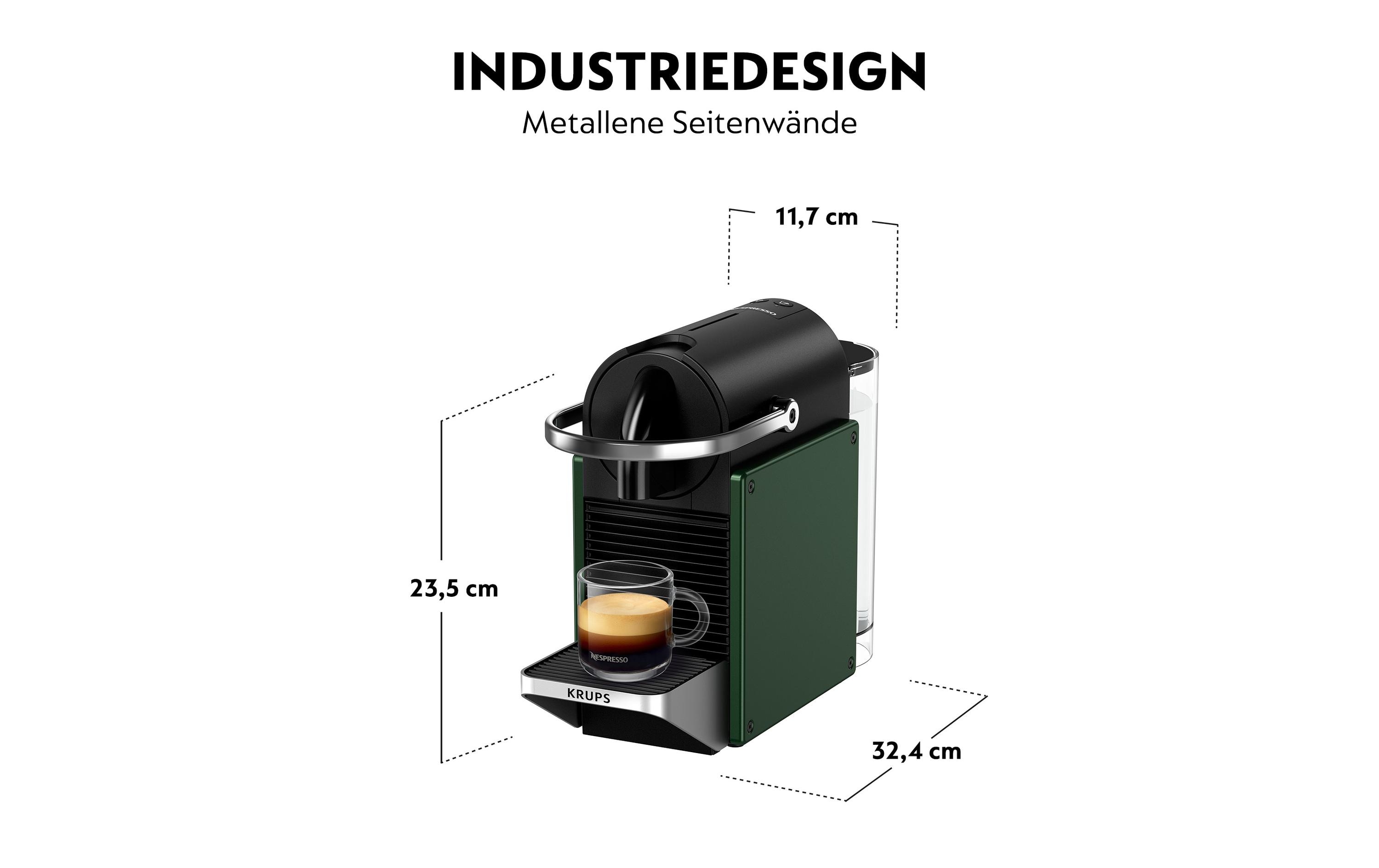 Kaffeemaschine Nespresso Pixie XN3063CH Dunkelgrün<br>Elegante Kapselmaschine