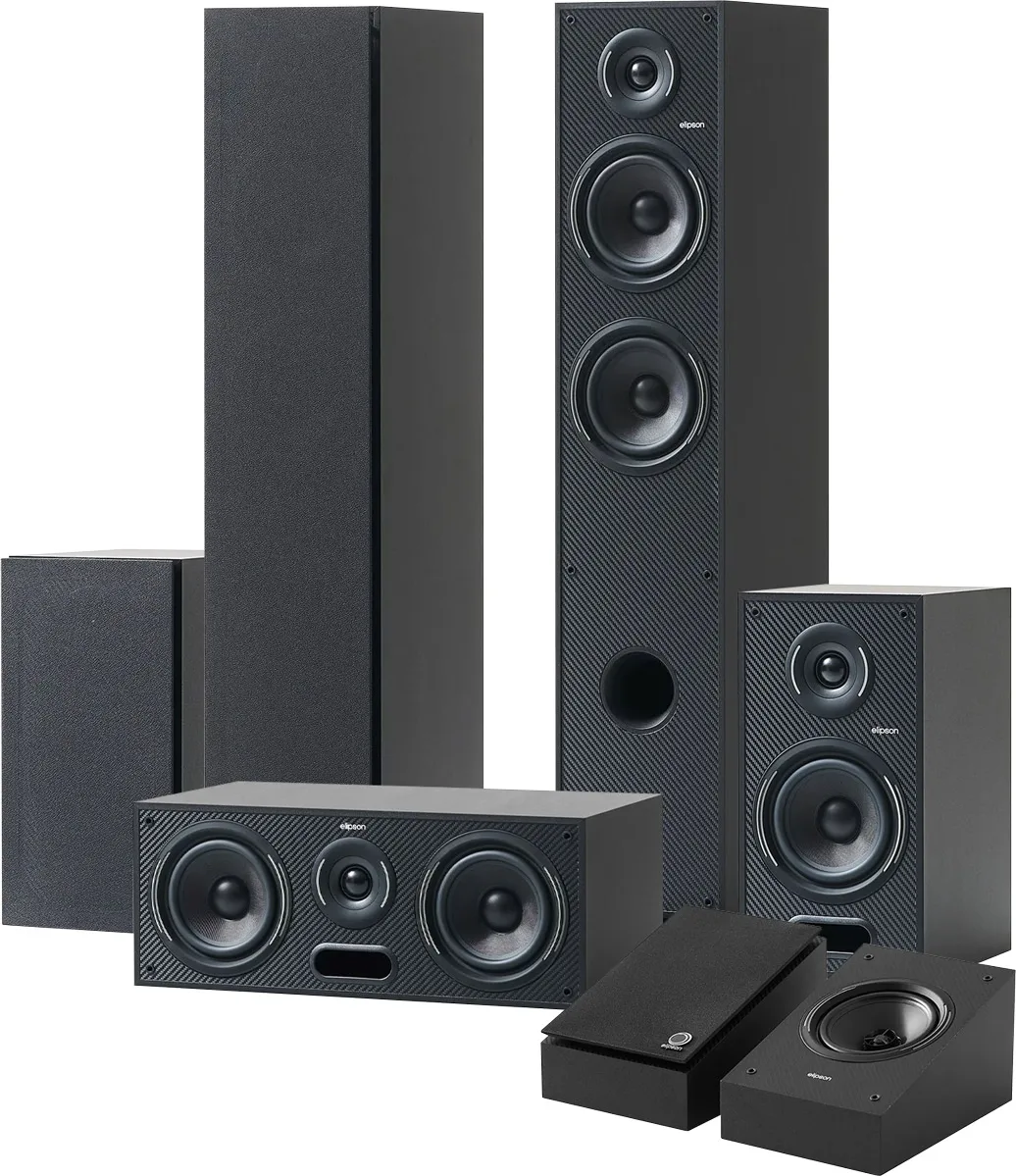 Elipson Horus 11F HCM 5.0.2 Noir carbone Packs enceintes grand spectacle