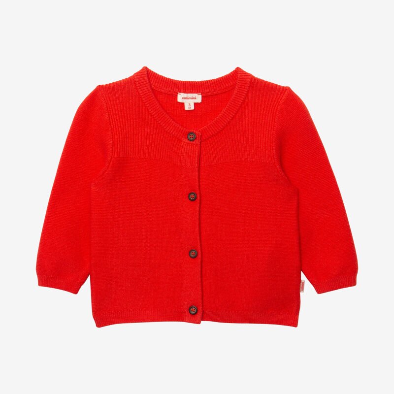 Cardigan bébé tricot rouge Catimini Rouge