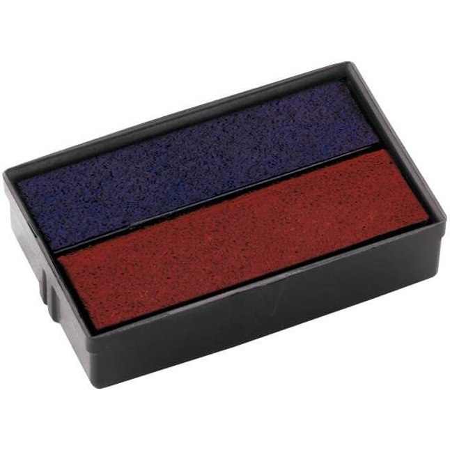 Coussinet encreur de rechange E/10/2, bleu/rouge,