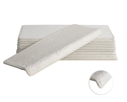 Twist trapmattenset, beige, rechthoekig, 28x65 cm, 15 stuks