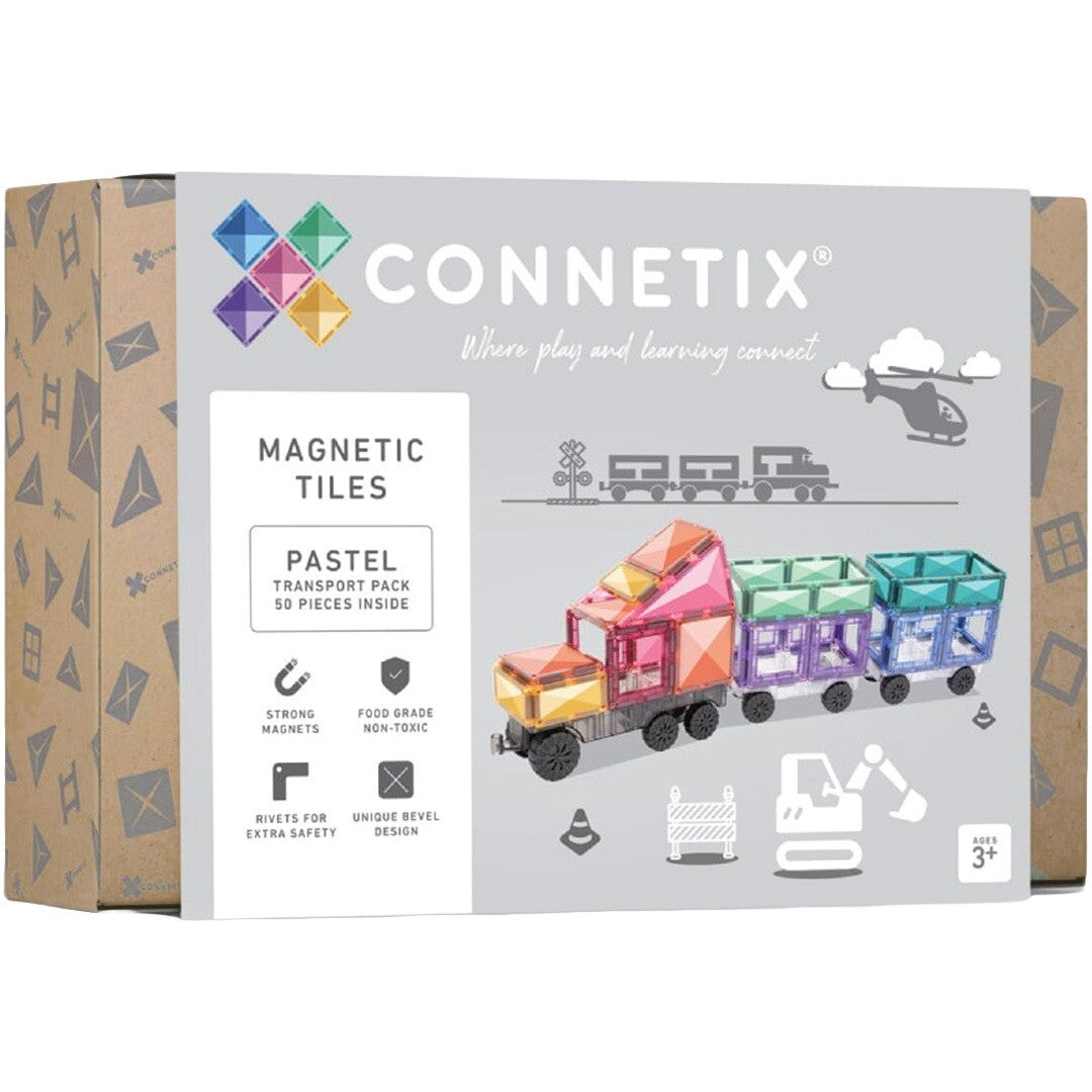 Connetix magnetische tegels transport - pastel