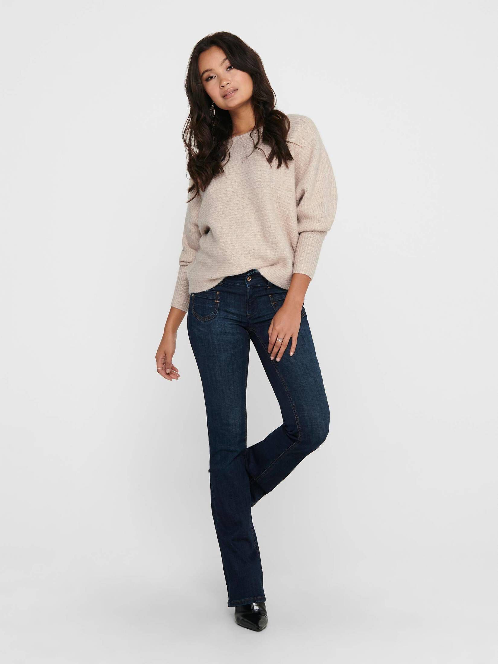 Only| Damen Strickpullover BATWING