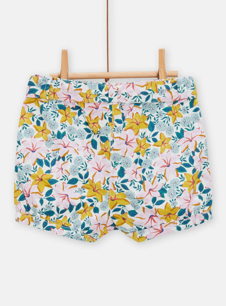 Short imprimé fleuri bébé fille