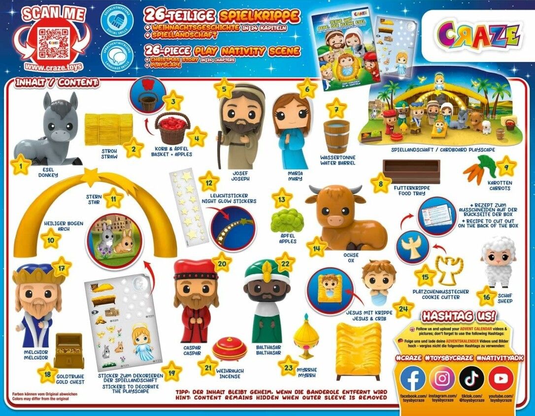 CRAZE Adventskalender Krippenspiel