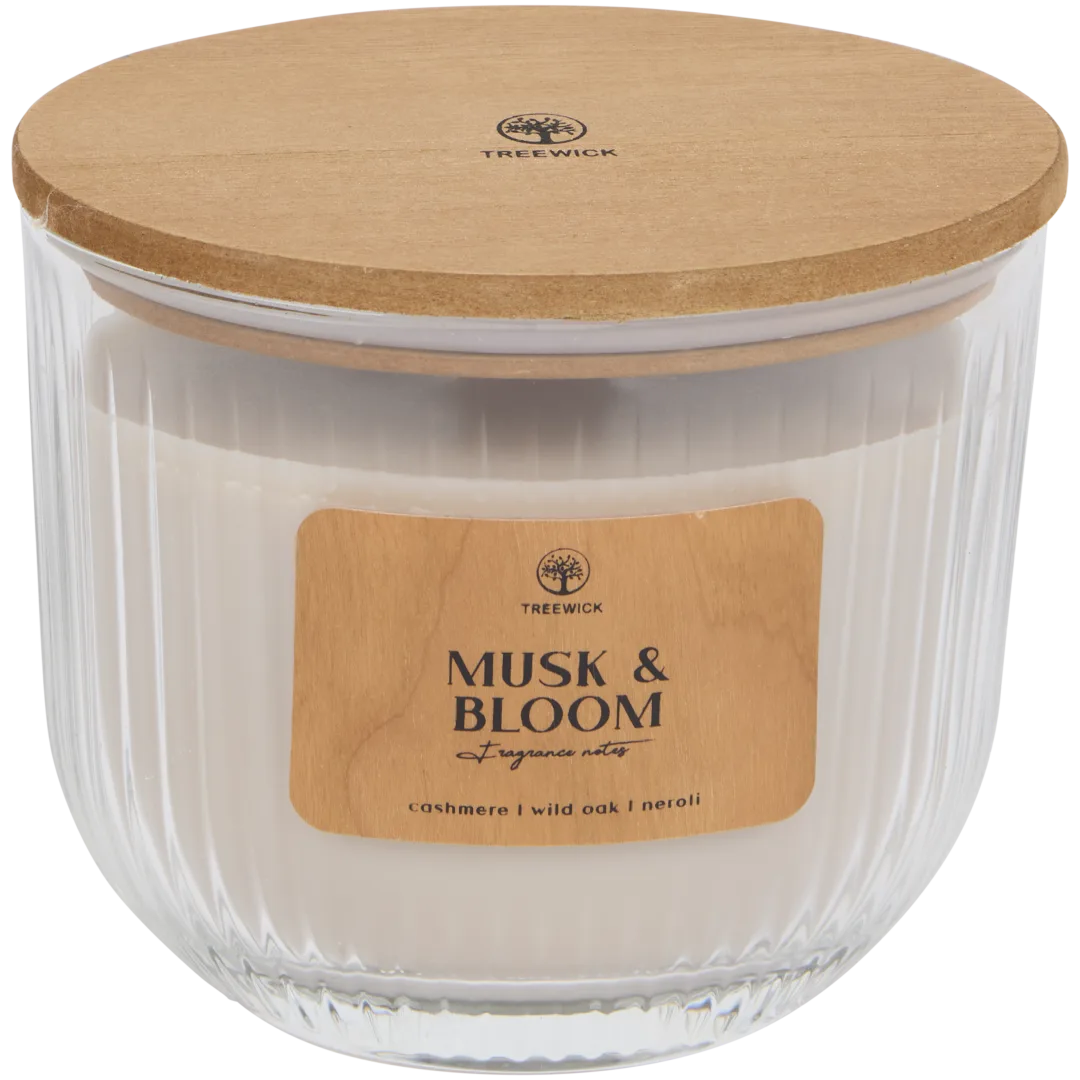 Bougie parfumée avec une mèche en bois Treewick