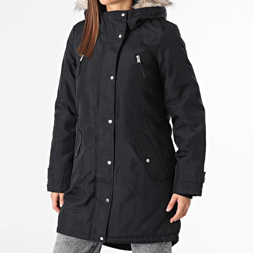 Parka Capuche Fourrure Femme Rack AW23 Noir