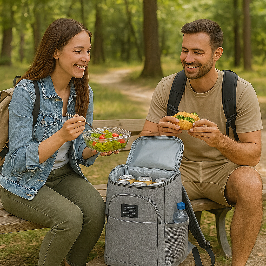 (20L) Oxford Thermo Picknick Rucksack Kühltasche Isolierrucksack für Camping / Wandern / Festivals - Dunkelblau