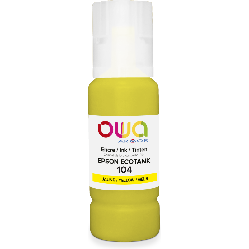 Bouteille d'encre compatible OWA - standard - Jaune - pour EPSON C13T00P440