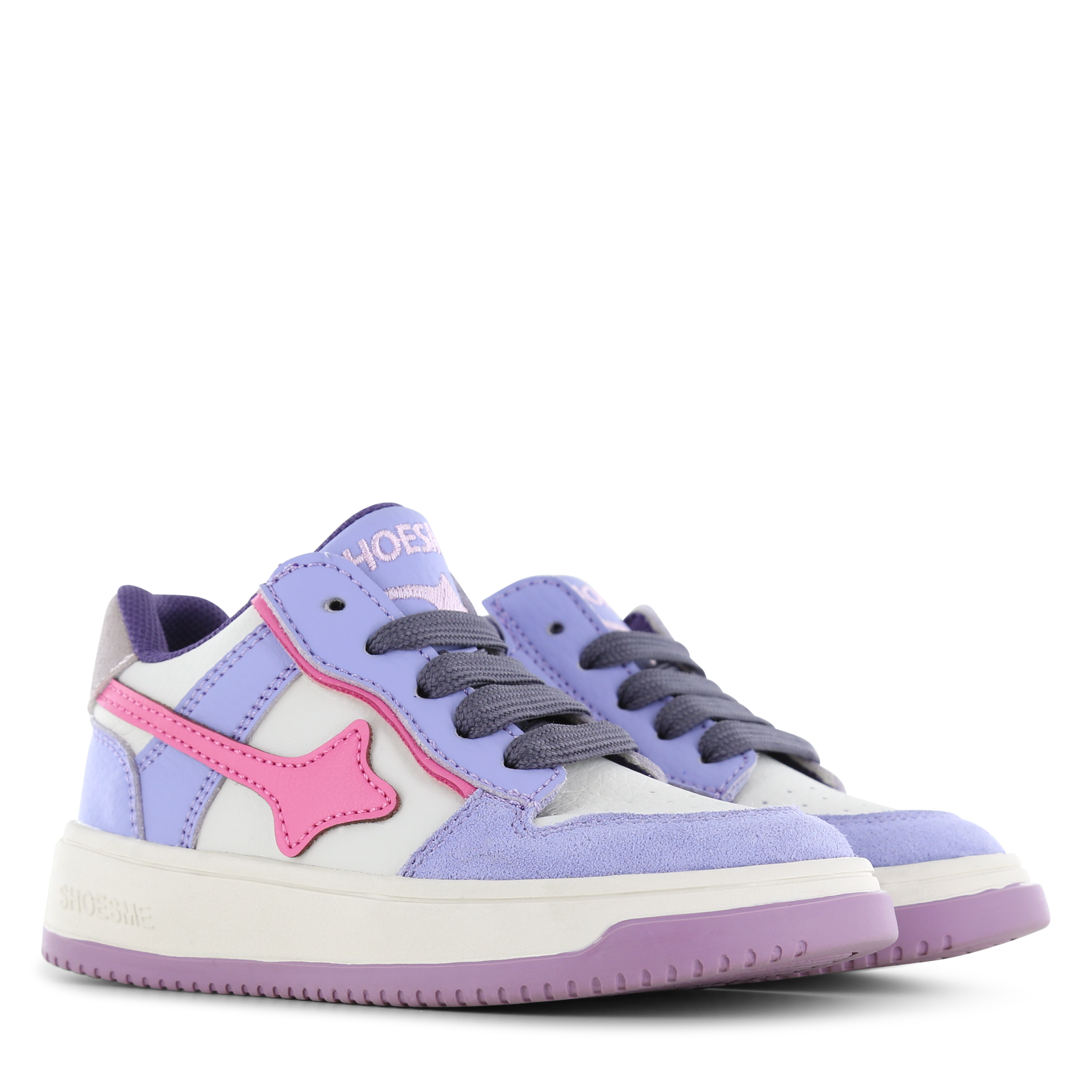 Shoesme lila met roze sneaker Microfiber leer, Suède | Sale