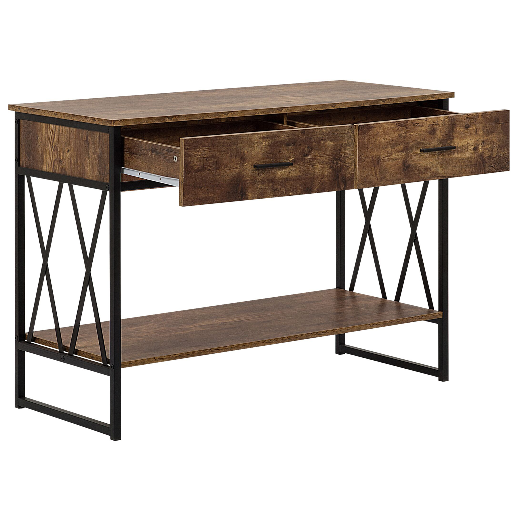 Beliani - AYDEN - Consoletafel - Donkere houtkleur - MDF