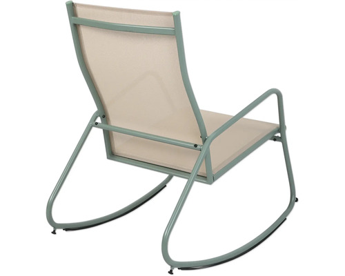 Brody tuinschommelstoel, 68 x 91 x 97 cm, staal, groen/beige