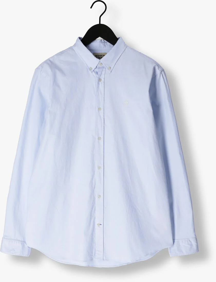 SCOTCH & SODA lichtblauwe scotch & soda casual overhemd essentials - organic oxford regular fit shirt