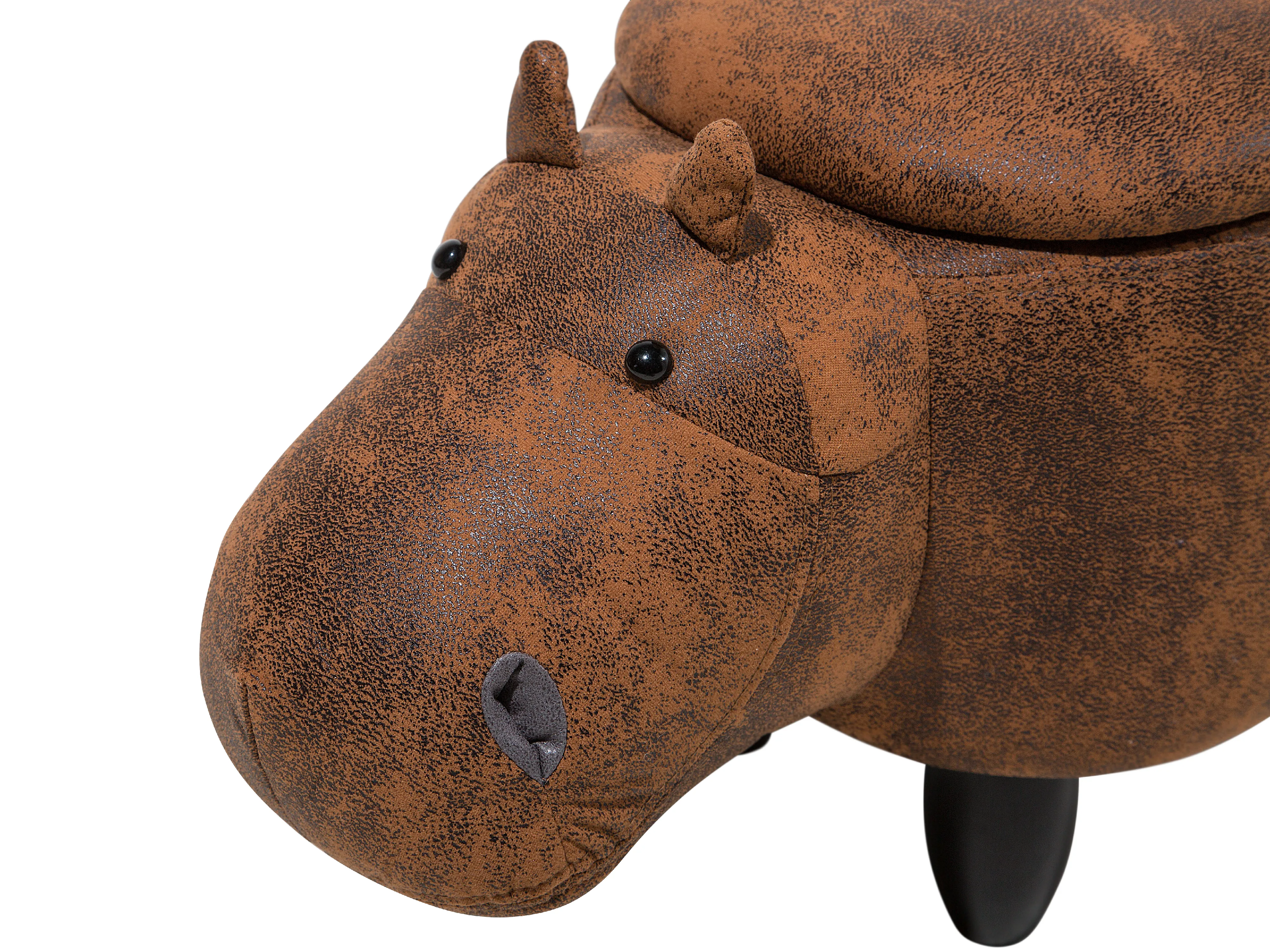 Dierenpoef met opbergruimte HIPPO Kunstleer Bruin Nijlpaard