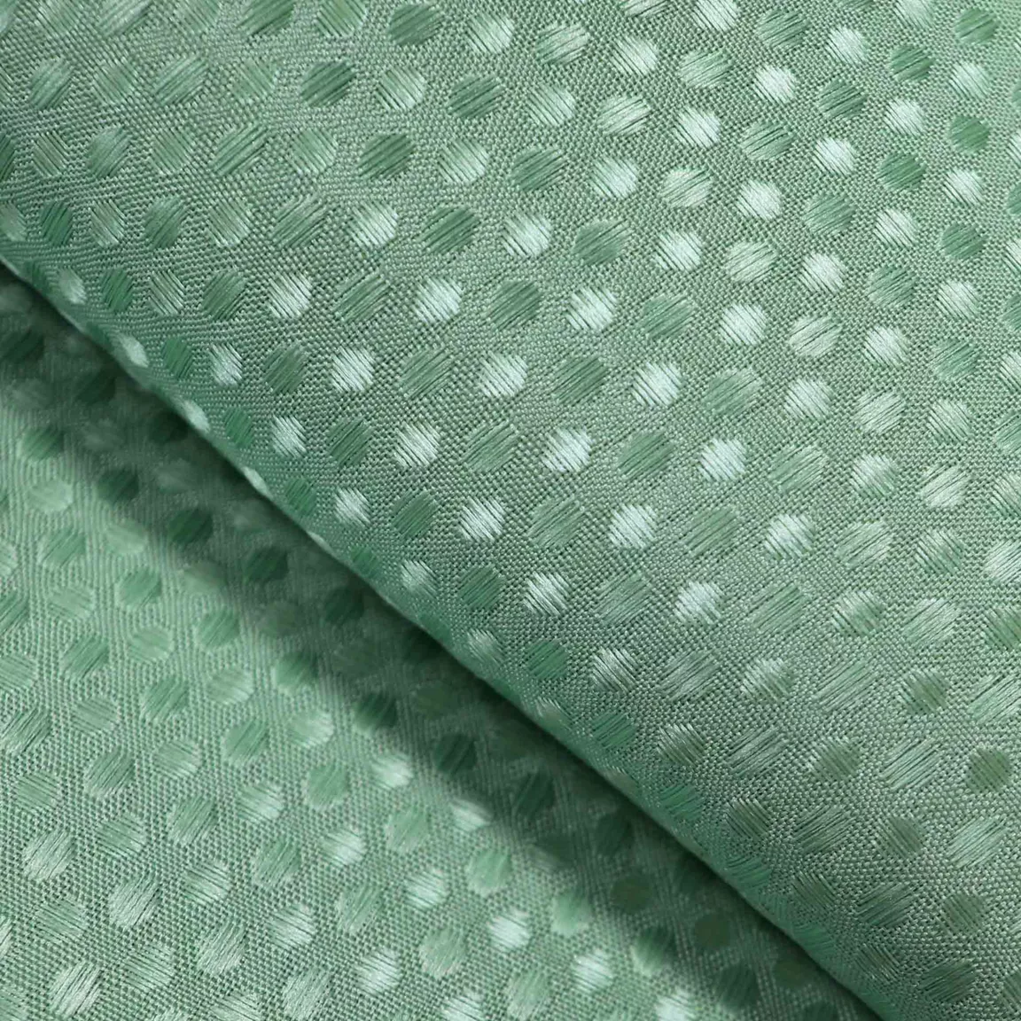 Rideau de douche effet tissé à anneaux (180 x 200 cm) Quartz Vert tilleul