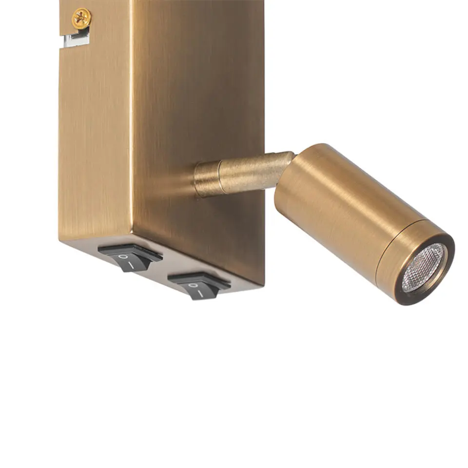 Qazqa wandlampen renier bruin e14