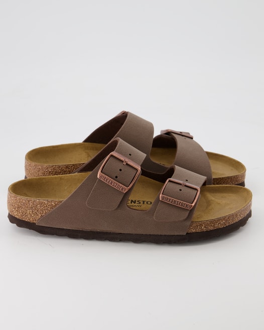 Birkenstock Arizona Birko-Flor Nubuk Pantoletten in Braun