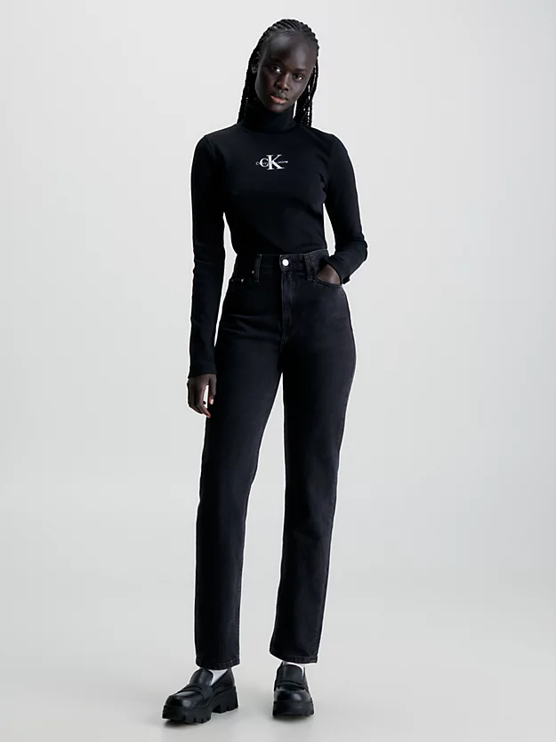 Calça jeans de mãe