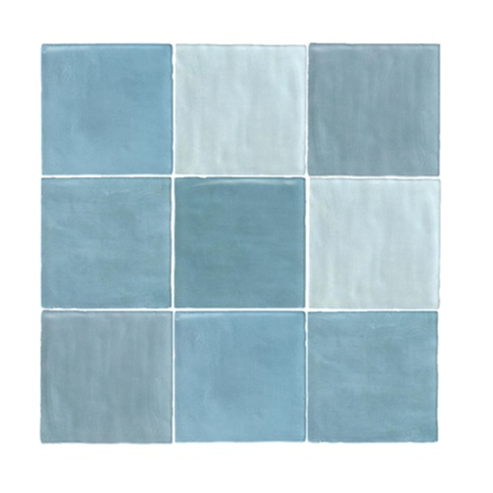 Terre d'Azur Maroc wandtegel 11.5x11.5cm lichtblauw - 29 stuks per doos