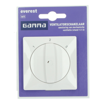 GAMMA Everest Ventilatorschakelaar Wit