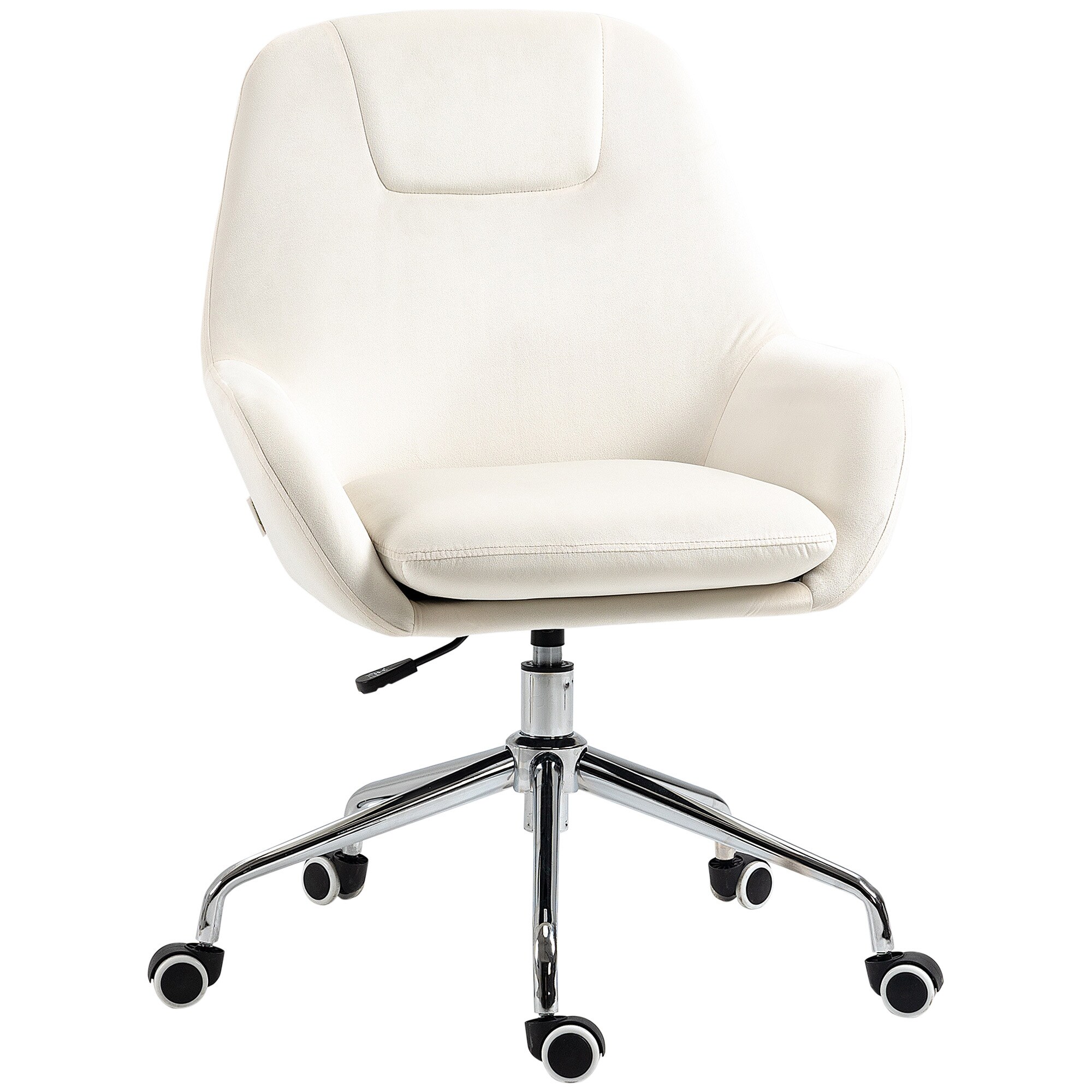 Vinsetto Bürostuhl mit Rollen weiß 65L x 66B x 97H cm