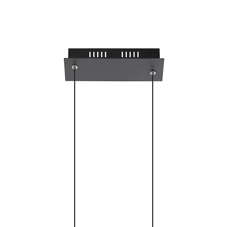 Suspension Alani noir 3000K blanc chaud 1200lm 2 lumières L. 88 x H. 118 cm