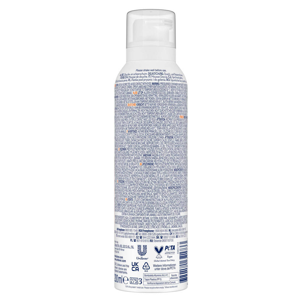 Ideale combi!Glow douche- & scheerschuim - 6 x 200 ml