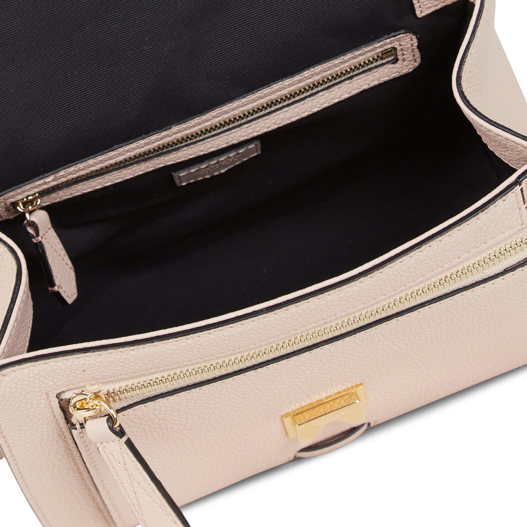 NINON M - Sac à rabat en cuir grainé | Rose