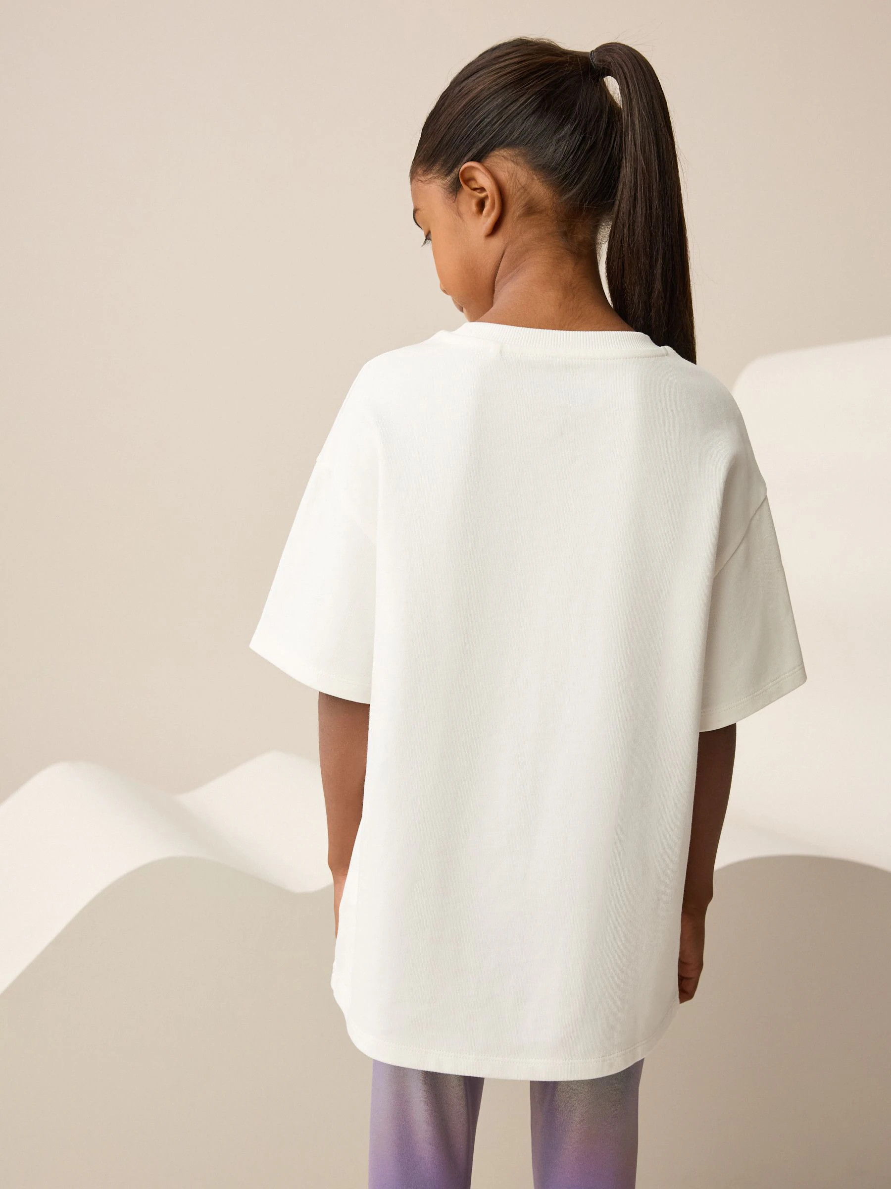 Wit - Wicked oversized T-shirt met print (3-16jr)