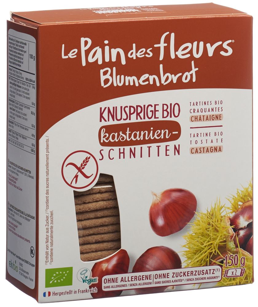 LE PAIN DES FLEURS Knusprige Schnitten<br>150 g, Kastanien Bio glutenfrei